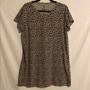 Secret Treasures Cheetah Print Relaxed Chemise